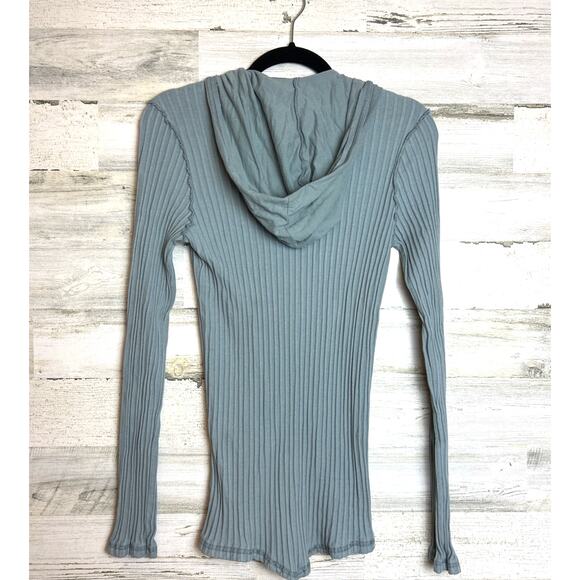 Indie Peace Women’s S Light Blue Handmade Long Sleeve Boho Hoodie Top Rare - Picture 2 of 5